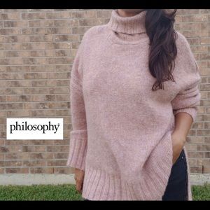 Philosophy pink Oversized turtle neck